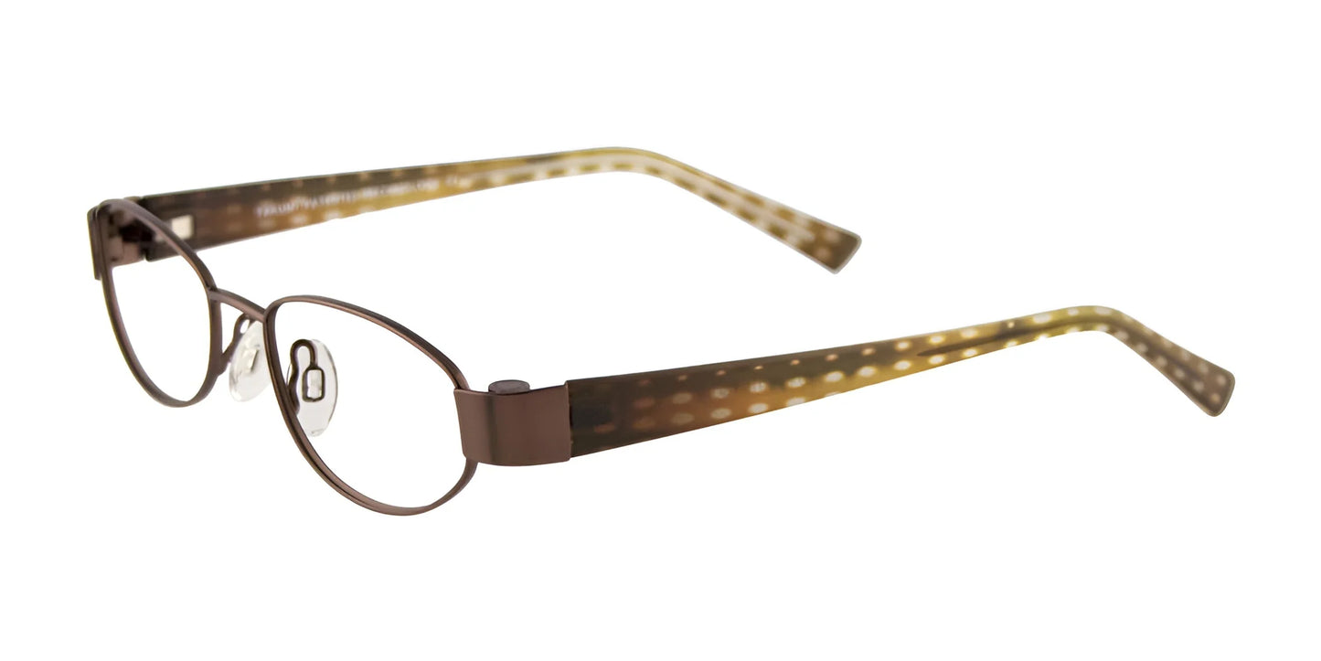 Takumi T9979 Eyeglasses with Clip-on Sunglasses Satin Brown
