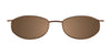 Takumi T9979 Eyeglasses with Clip-on Sunglasses | Size 45 / Satin Brown