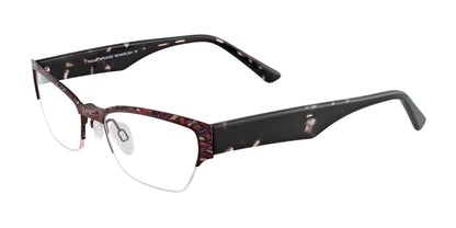 Takumi T9996 Eyeglasses with Clip-on Sunglasses Brown & Red / Blk & Clr