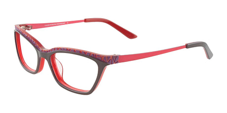 Takumi T9997 Eyeglasses with Clip-on Sunglasses Dark Red & Mauve & Orange