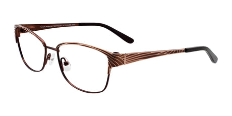 Takumi TK1009 Eyeglasses with Clip-on Sunglasses Satin Brown & Gold