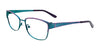 Takumi TK1009 Eyeglasses with Clip-on Sunglasses | Size 54 / Satin Teal & Purple