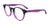 Takumi TK1017 Eyeglasses with Clip-on Sunglasses | Size 48 / Crystal Purple & Black With Gold Shimmer