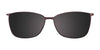 Takumi TK1021 Eyeglasses with Clip-on Sunglasses | Size 54 / Shiny Light Pink & Shiny Gunmetal