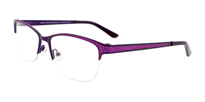 Takumi TK1021 Eyeglasses with Clip-on Sunglasses Satin Purple & Shiny Fuchsia