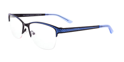 Takumi TK1021 Eyeglasses Shiny Blue & Satin Black / Blueclip