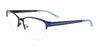 Takumi TK1021 Eyeglasses with Clip-on Sunglasses | Size 54 / Shiny Blue & Satin Black/Kit 2 Clips
