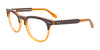 Takumi TK1024 Eyeglasses with Clip-on Sunglasses | Size 48 / Dark Brown & Caramel