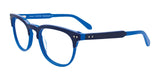 Takumi TK1024 Eyeglasses with Clip-on Sunglasses Dark Blue & Blue