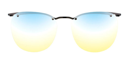 Takumi TK1024 Eyeglasses with Clip-on Sunglasses / Size 48 / Dark Blue & Blue