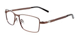 Takumi TK1025 Eyeglasses with Clip-on Sunglasses Satin Brown