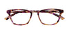 Takumi TK1030 Eyeglasses with Clip-on Sunglasses | Size 51 / Blue & Pink Marbled & Grey