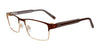 Takumi TK1033 Eyeglasses with Clip-on Sunglasses | Size 53 / Satin Dark Brown & Gold