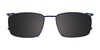 Takumi TK1033 Eyeglasses with Clip-on Sunglasses | Size 53 / Black & Blue