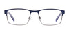 Takumi TK1033 Eyeglasses with Clip-on Sunglasses | Size 53 / Black & Blue