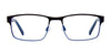 Takumi TK1033 Eyeglasses with Clip-on Sunglasses | Size 53 / Black & Blue