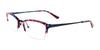Takumi TK1034 Eyeglasses with Clip-on Sunglasses | Size 52 / Dark Blue & Red & Black & White