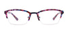 Takumi TK1034 Eyeglasses with Clip-on Sunglasses | Size 52 / Purple & Caramel & Black & White