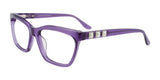 Takumi TK1035 Eyeglasses with Clip-on Sunglasses Violet Crystal