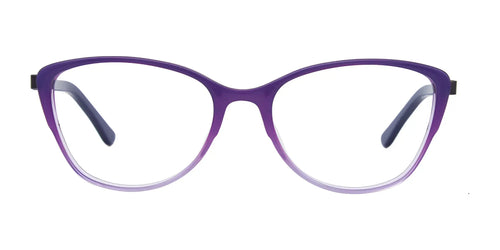 Takumi TK1037 Eyeglasses with Clip-on Sunglasses / Size 53 / Purple Pearl & Purple Crystal