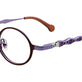Satin Dark Brown & Lilac