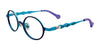 Takumi TK1040 Eyeglasses | Size 39 / Satin Purple & Turquoise