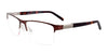 Takumi TK1046 Eyeglasses with Clip-on Sunglasses | Size 55 / Satin Dark Brown & Steel