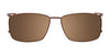 Takumi TK1046 Eyeglasses with Clip-on Sunglasses | Size 55 / Satin Dark Brown & Steel