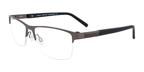 Takumi TK1046 Eyeglasses with Clip-on Sunglasses Satin Dark Grey