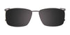 Takumi TK1046 Eyeglasses with Clip-on Sunglasses | Size 55 / Satin Dark Brown & Steel