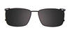 Takumi TK1046 Eyeglasses with Clip-on Sunglasses | Size 55 / Satin Dark Brown & Steel