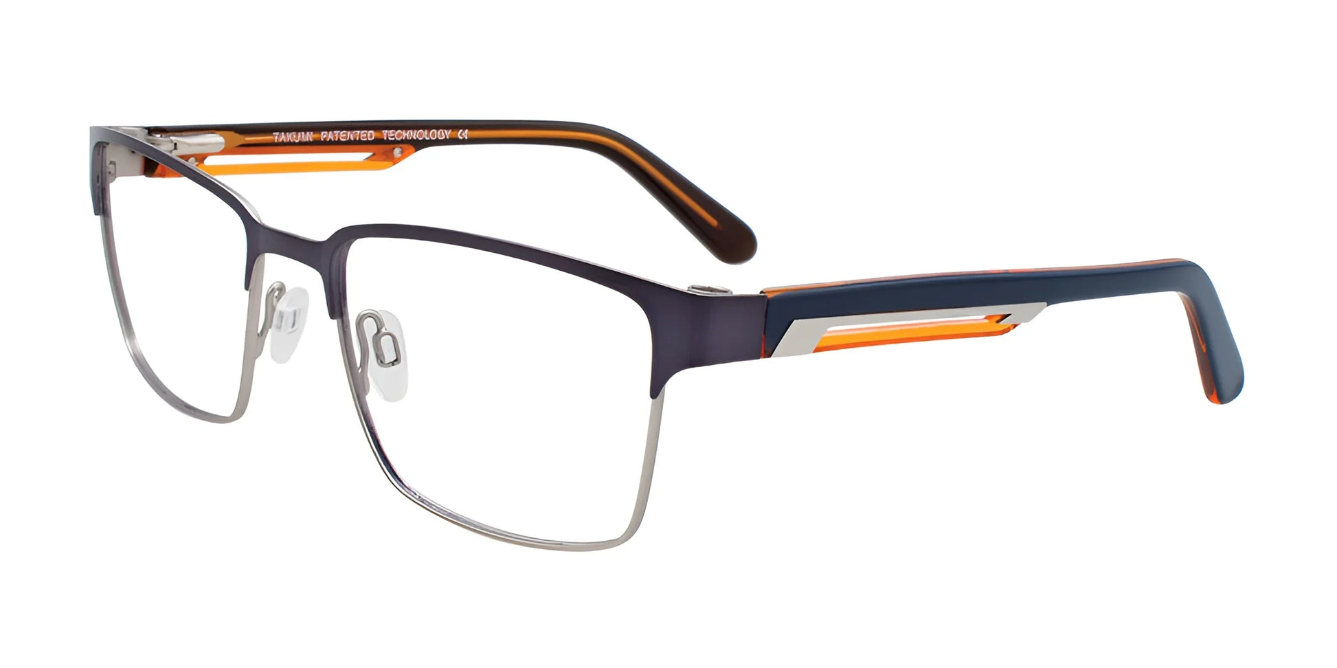 Takumi TK1047 Eyeglasses Satin Navy & Silver