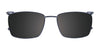 Takumi TK1047 Eyeglasses with Clip-on Sunglasses | Size 53 / Matt Black & Dark Grey
