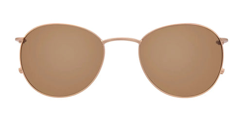 Takumi TK1049 Eyeglasses with Clip-on Sunglasses / Size 51 / Satin Gold & Demi Amber