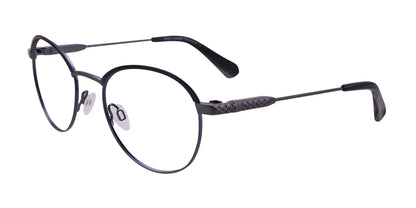 Takumi TK1049 Eyeglasses with Clip-on Sunglasses Satin Steel Blue & Dark Blue