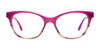 Takumi TK1051 Eyeglasses with Clip-on Sunglasses | Size 51 / Marbled Brown & Pink