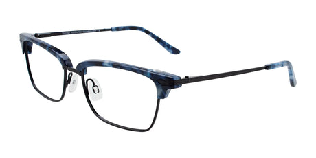 Takumi TK1052 Eyeglasses with Clip-on Sunglasses Demi Blue & Black