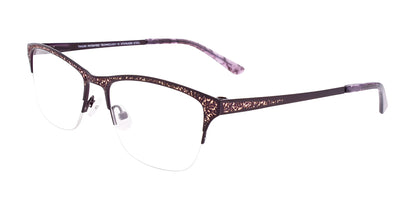 Takumi TK1065 Eyeglasses with Clip-on Sunglasses Matt Plum & Light Plum