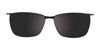 Takumi TK1065 Eyeglasses with Clip-on Sunglasses | Size 53 / Matt Plum & Light Plum