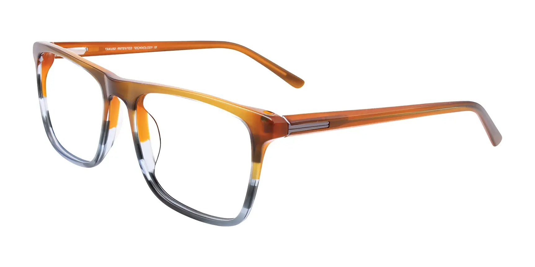 Takumi TK1068 Eyeglasses with Clip-on Sunglasses Caramel Marbled & Green