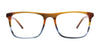 Takumi TK1068 Eyeglasses with Clip-on Sunglasses | Size 53 / Blue Marbled & Brown