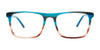Takumi TK1068 Eyeglasses with Clip-on Sunglasses | Size 53 / Blue Marbled & Brown