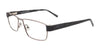 Takumi TK1070 Eyeglasses with Clip-on Sunglasses | Size 56 / Satin Dark Grey