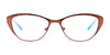 Takumi TK1072 Eyeglasses with Clip-on Sunglasses | Size 53 / Satin Dark Brown & Gold
