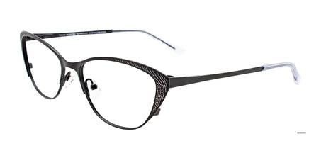 Takumi TK1072 Eyeglasses with Clip-on Sunglasses Satin Black & Silver