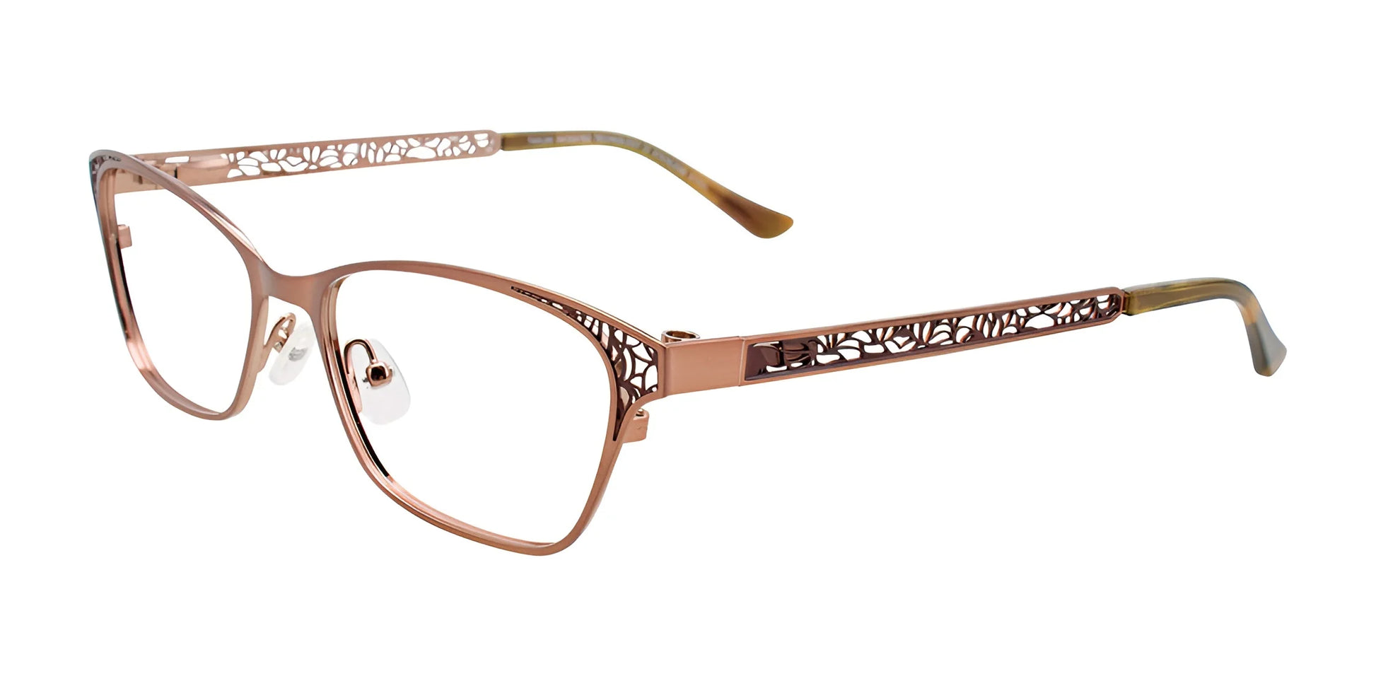 Takumi TK1073 Eyeglasses with Clip-on Sunglasses Shiny Brown & Dark Brown