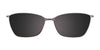 Takumi TK1073 Eyeglasses with Clip-on Sunglasses | Size 52 / Shiny Grey & Purple