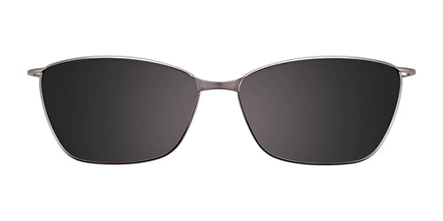 Takumi TK1073 Eyeglasses with Clip-on Sunglasses / Size 52 / Shiny Grey & Purple