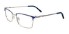 Takumi TK1078 Eyeglasses | Size 53 / Matt Blue & Silver