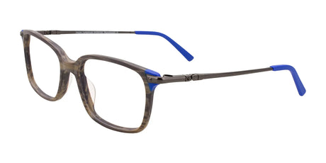 Takumi TK1079 Eyeglasses with Clip-on Sunglasses Grey Marbled & Blue